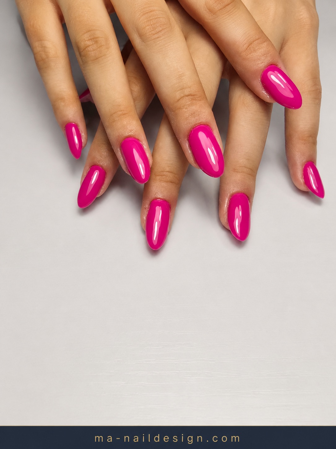 Fuchsia Éclat — nail art gel color Rezé Nantes M&A Nail Design