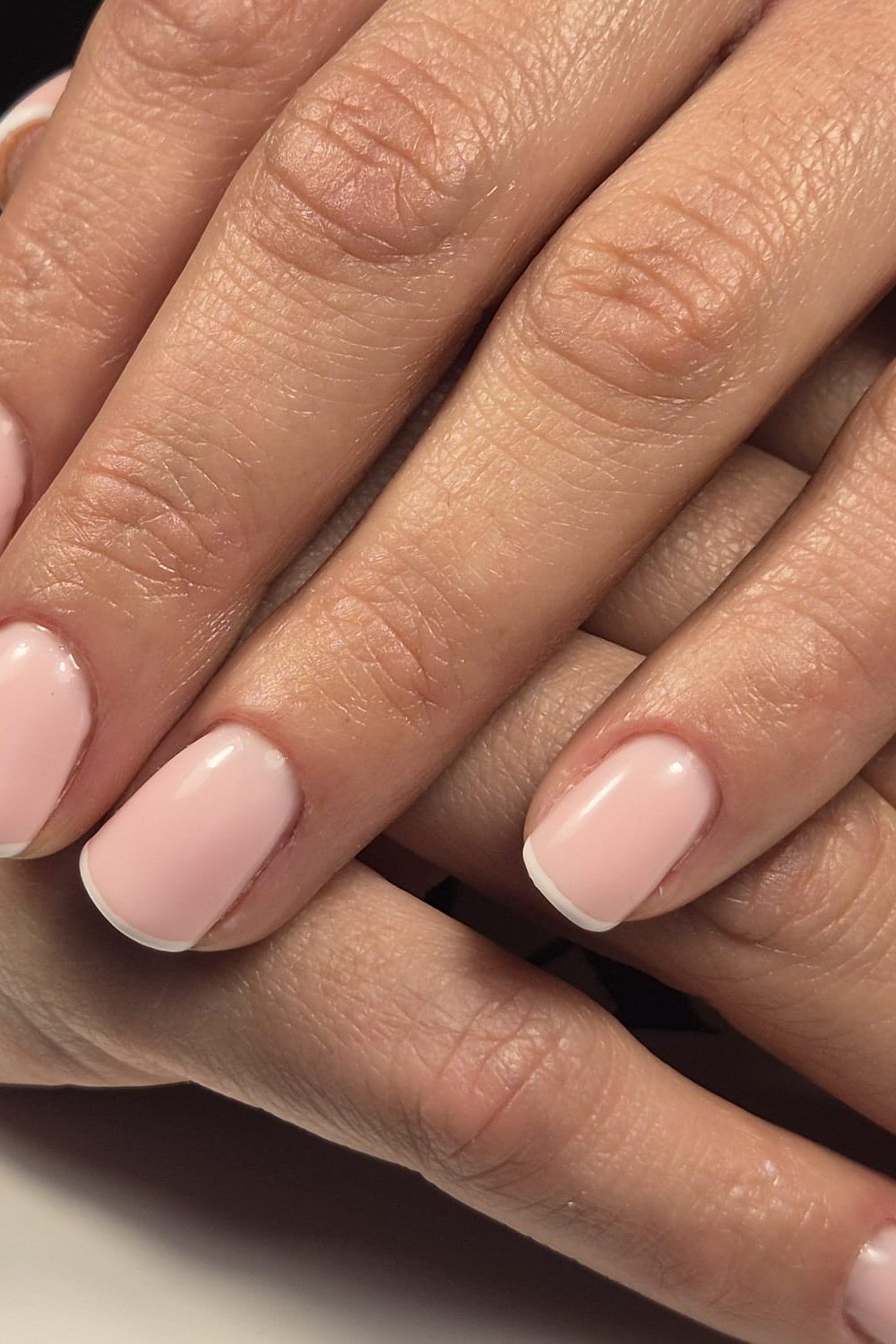 Pink Baby Boomer — nail art gel baby Rezé Nantes M&A Nail Design
