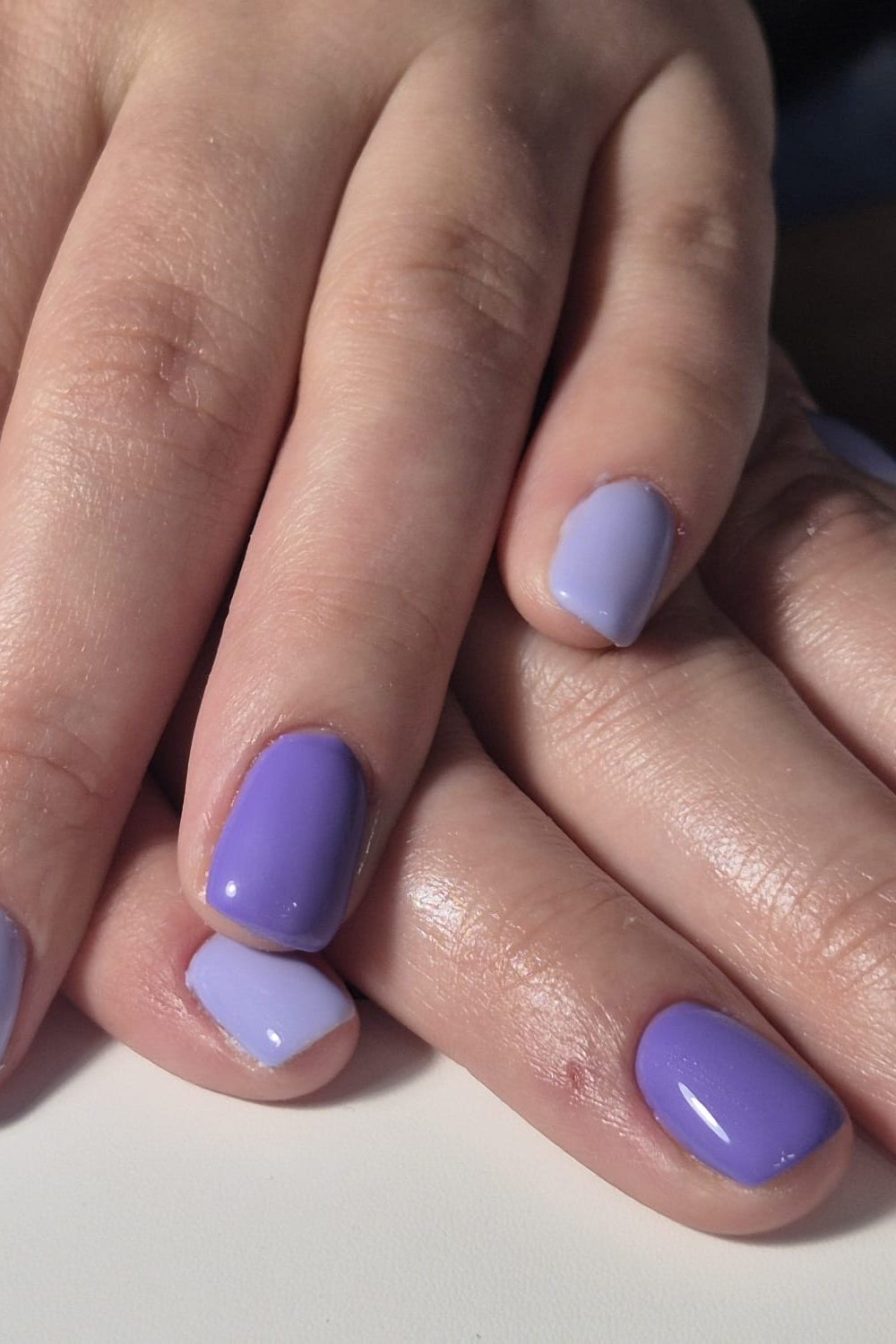 Purple Bicolor — nail art gel color Rezé Nantes M&A Nail Design